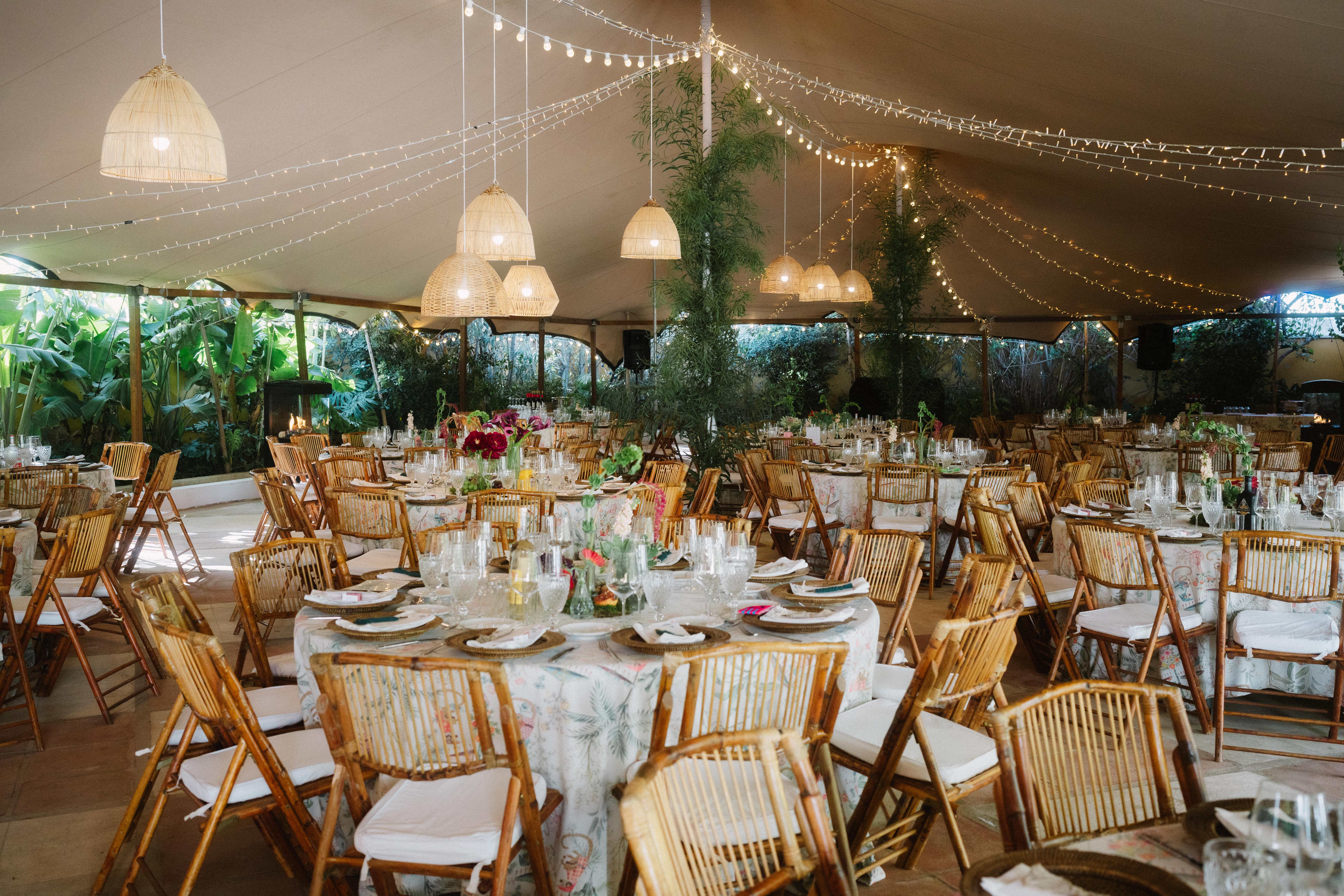 Patio El Trillo montado para evento